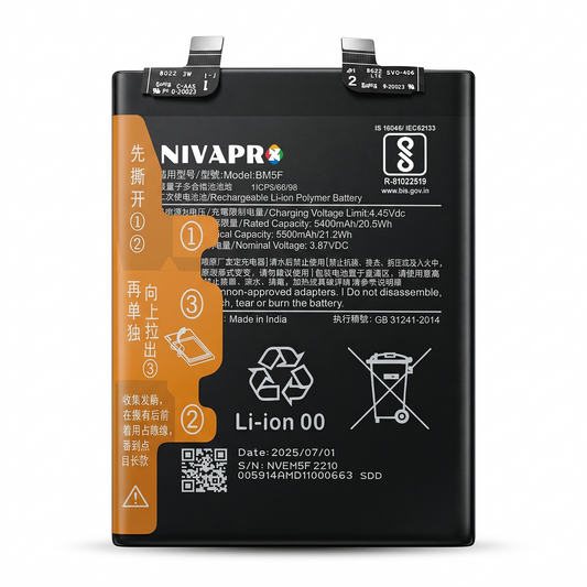 BM5F for Xiaomi Redmi K50 and Redmi K50 Pro with Warranty by NIVAPRO 5500mAh