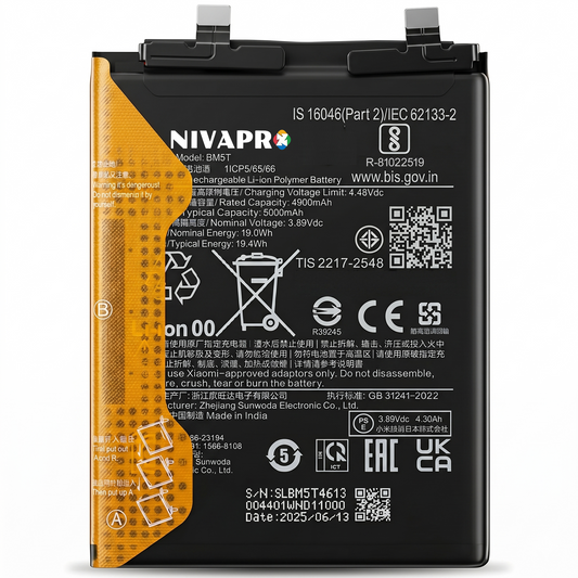 BM5T for Xiaomi Poco X6 Pro 5G with Warranty by NIVAPRO 5000mAh