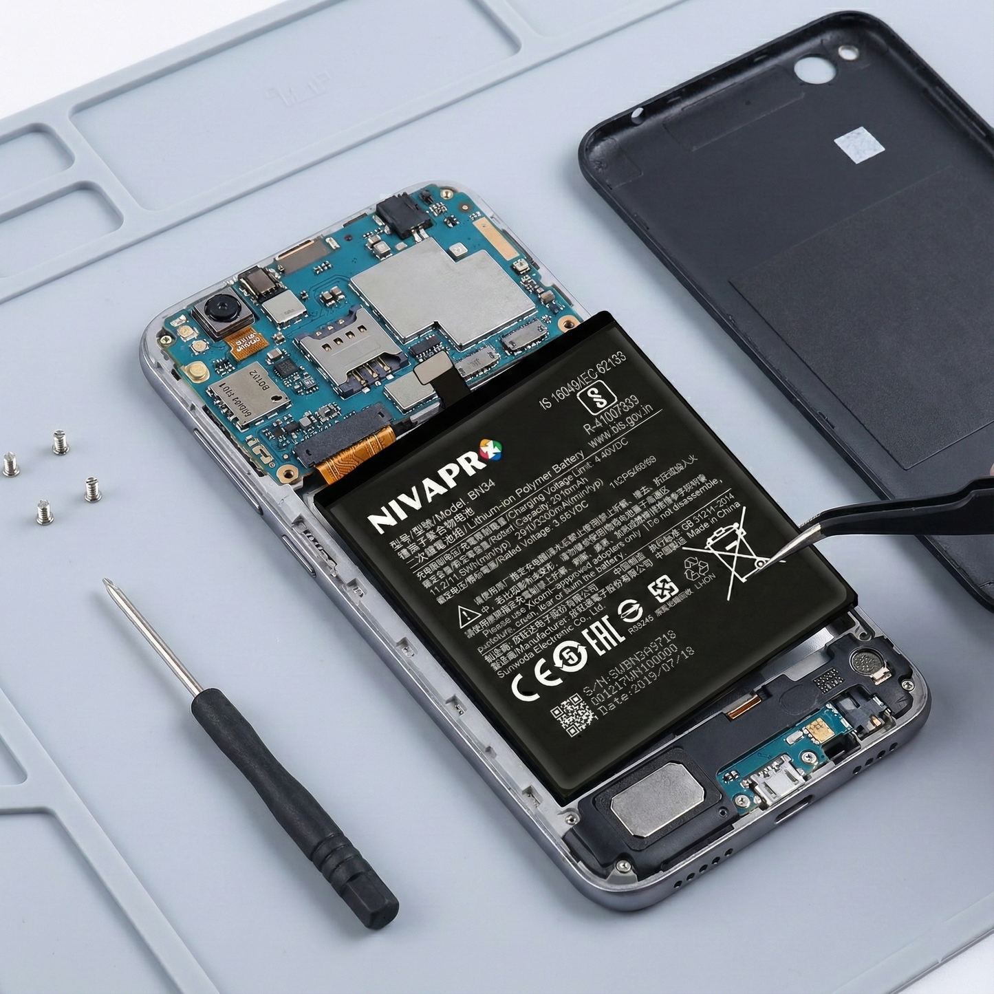 NIVAPRO BN34 Battery for Redmi 5A/5A/MCG3B/MCI3B Compatible 3000mAh