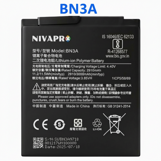 NIVAPRO BN3A 3000mAh Battery