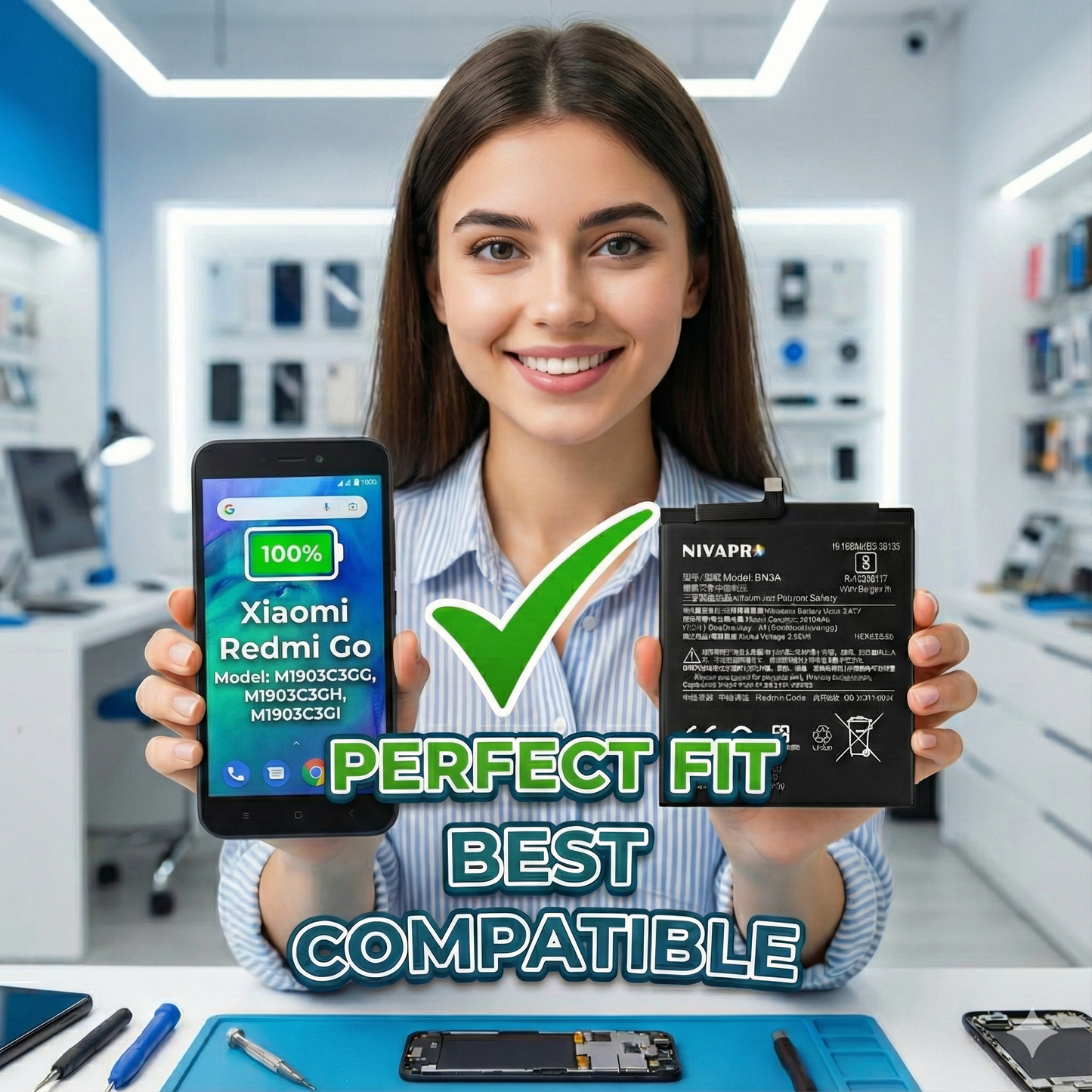 NIVAPRO BN3A 3000mAh Battery