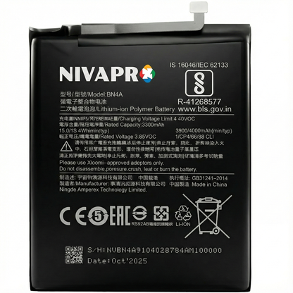 BN4A Redmi Note 7 Pro/ Note 7 / Note 7S Compatible by NIVAPRO 4000mAh Battery