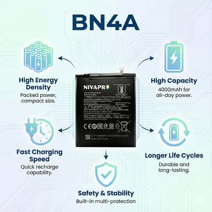 BN4A Redmi Note 7 Pro/ Note 7 / Note 7S Compatible by NIVAPRO 4000mAh Battery