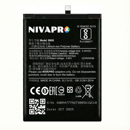 NIVAPRO BN50 Mi Max 2 5000mAh Battery