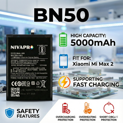 NIVAPRO BN50 Mi Max 2 5000mAh Battery