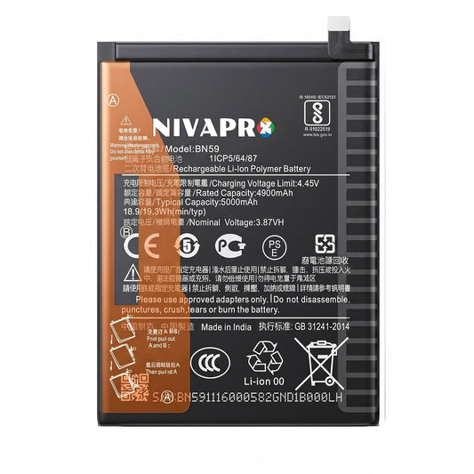 BN59 Original for Xiaomi Redmi Note 10, Redmi Note 10S & Poco M5s Compatible battery with warranty by NIVAPRO