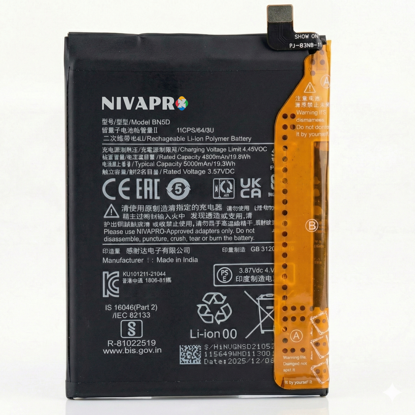 BN5D Redmi Note 11, 11S 4G | M4 PRO 4G | Note 12S | Note 11 4G  5000mAh Compatible by NIVAPRO