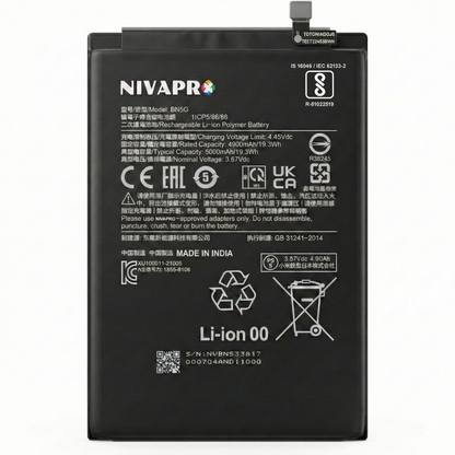 BN5G Compatible for Redmi Note 10A, Redmi Note 10c 5000mAh by NIVAPRO