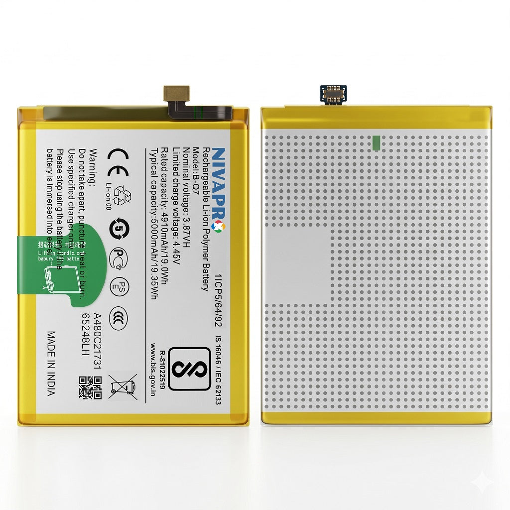 BQ7 B-Q7 for Vivo Y53S  5000mAh Battery with warranty by NIVAPRO