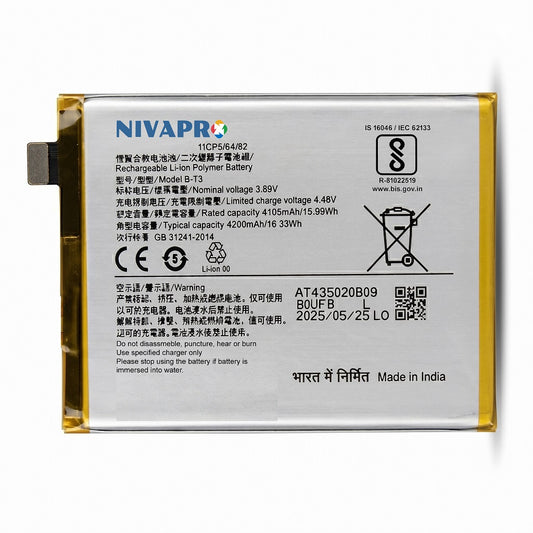 BT3 for Vivo V23 5G 4200mAh Battery with warranty by NIVAPRO