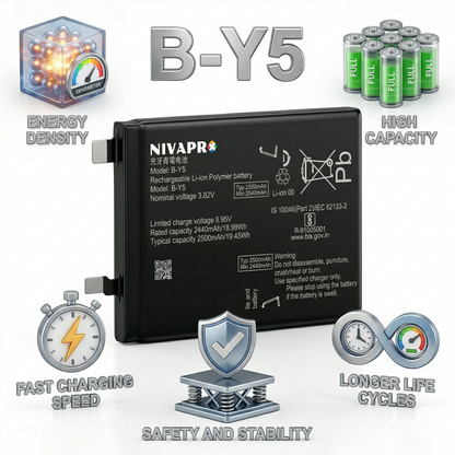 BY5 for  Vivo iQOO Neo 7 Pro 5G 5000mAh Battery with warranty by NIVAPRO