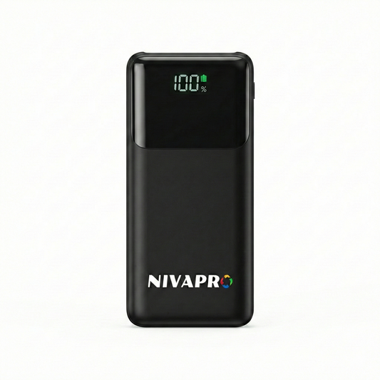 10000mAh Power Bank with 22.5W ultrafast Charging, Pass-Through Support, in-Built connectors, Airline Approved, Digital% Display.