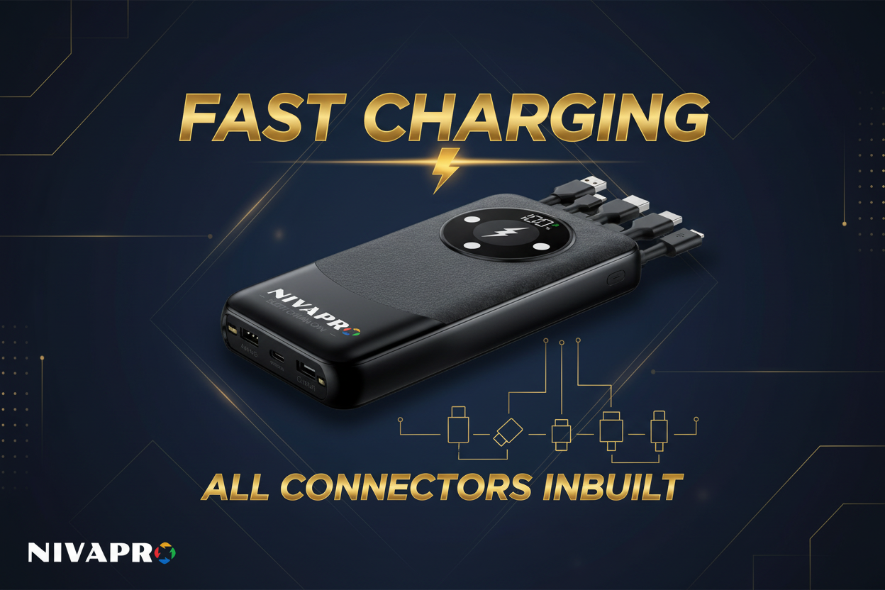 Fast Charging All Connectors Inbuilt Power Bank Banner