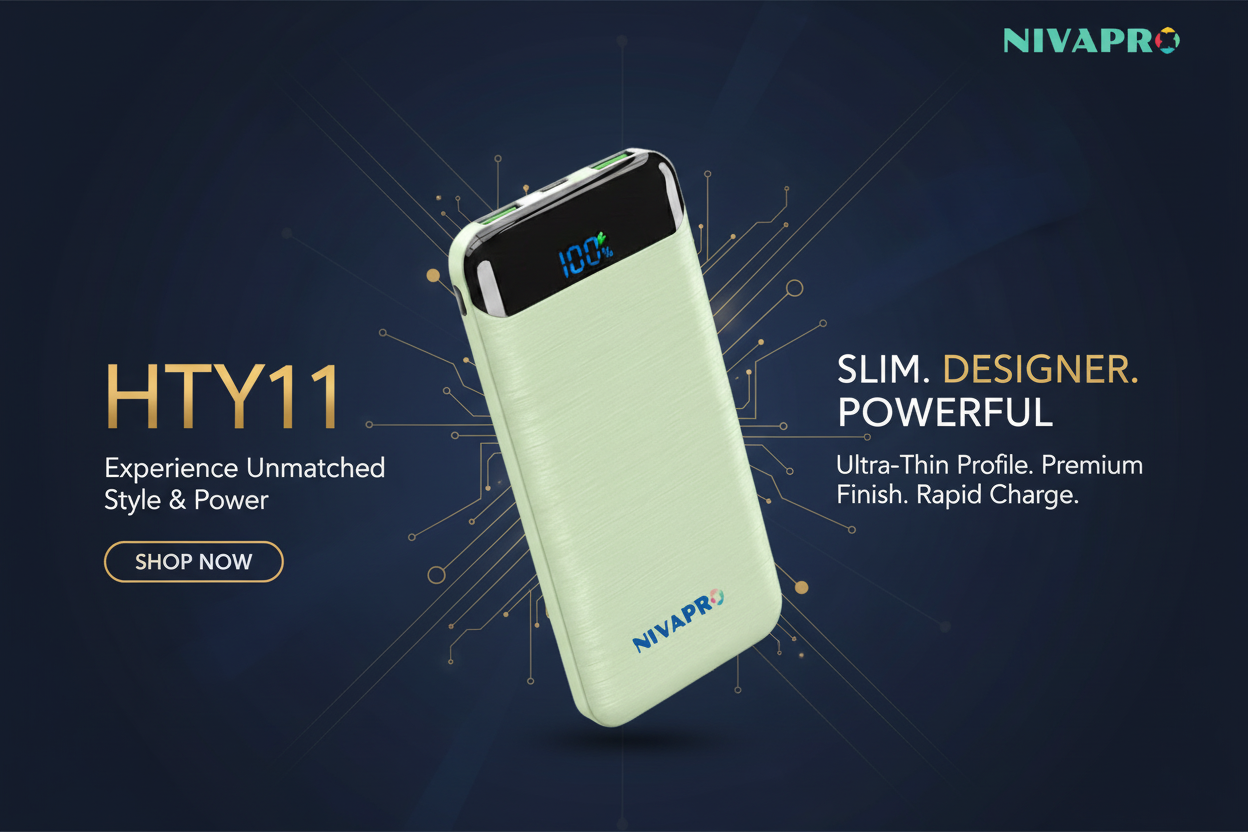 HTY11 Light Green Power Bank Banner