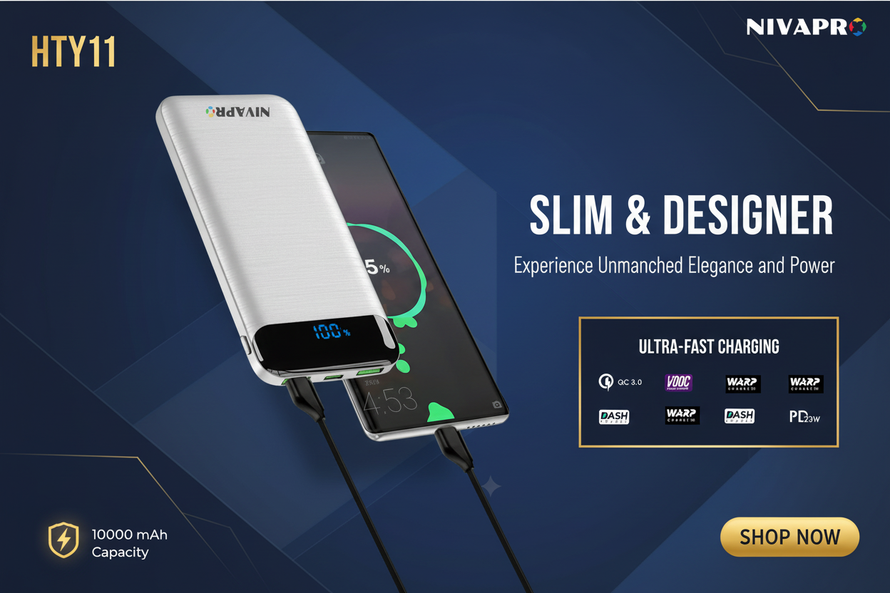 HTY11 White Power Bank Banner