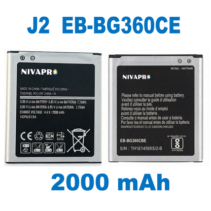 NIVAPRO J2, EB-BG360CBC Battery  2000mAh