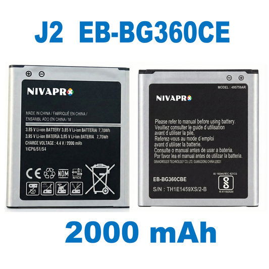 NIVAPRO J2, EB-BG360CBC Battery  2000mAh