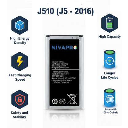 NIVAPRO J510 | J5 (2016) 3100mAh Compatible Battery