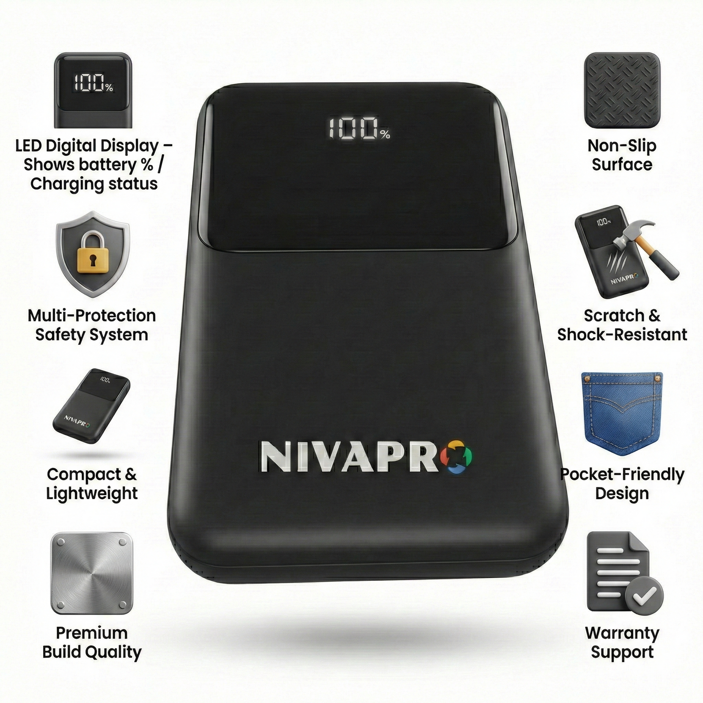 Slim Compact Power Bank (10000 mAh)