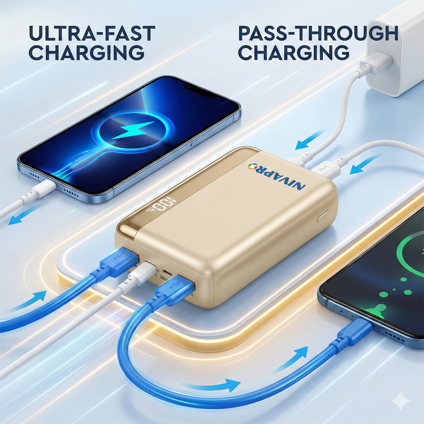 Slim Compact Power Bank K186 (20000 mAh)