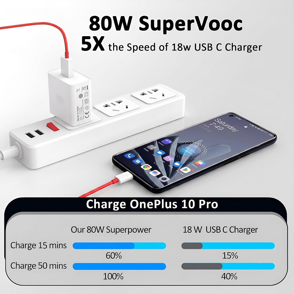 OnePlus SUPERVOOC 80W Fast Charger Original Adapter