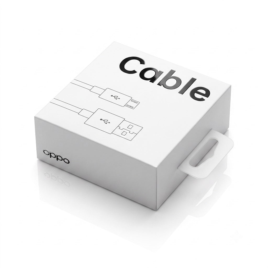 Original OPPO USB-A to Micro USB Cable 1M | 2A Fast Charging | 15W Max Output | USB 2.0 Data Sync Cable | White