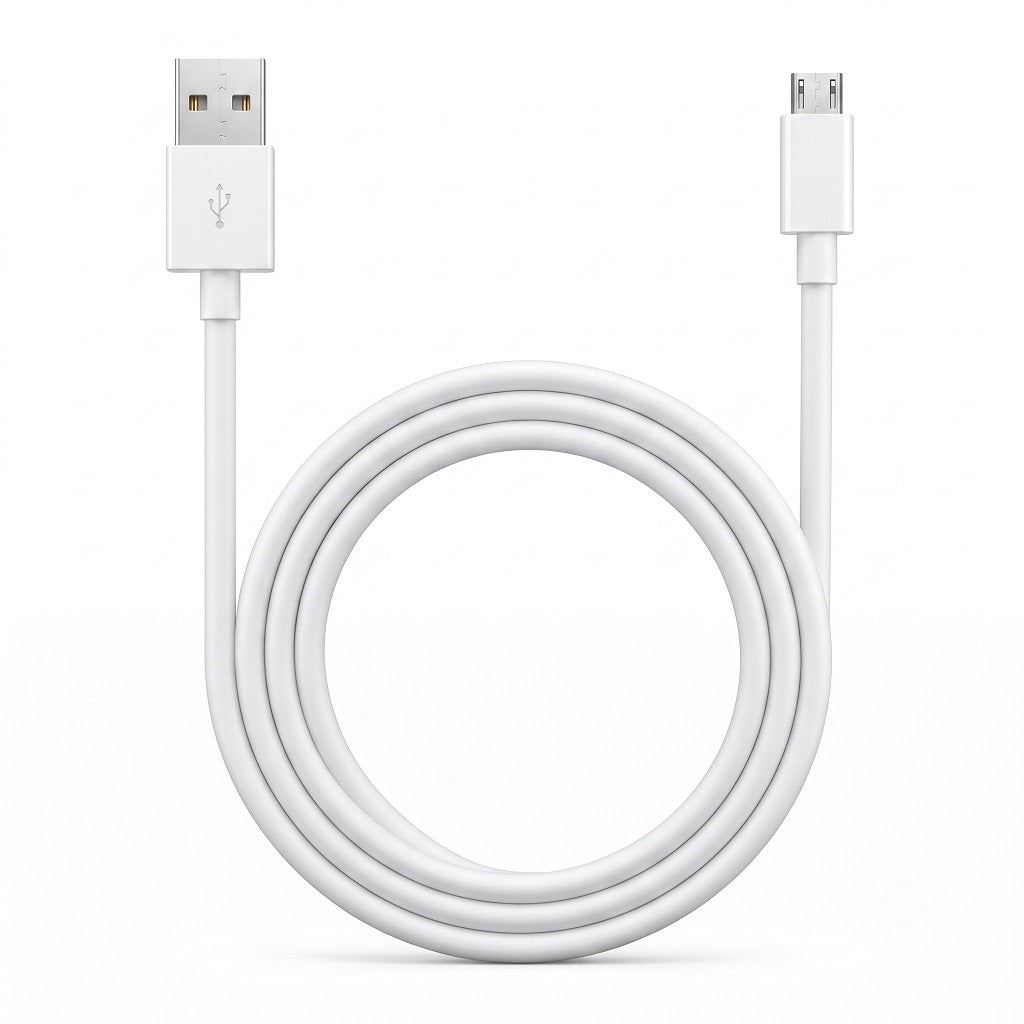 Original OPPO USB-A to Micro USB Cable 1M | 2A Fast Charging | 15W Max Output | USB 2.0 Data Sync Cable | White
