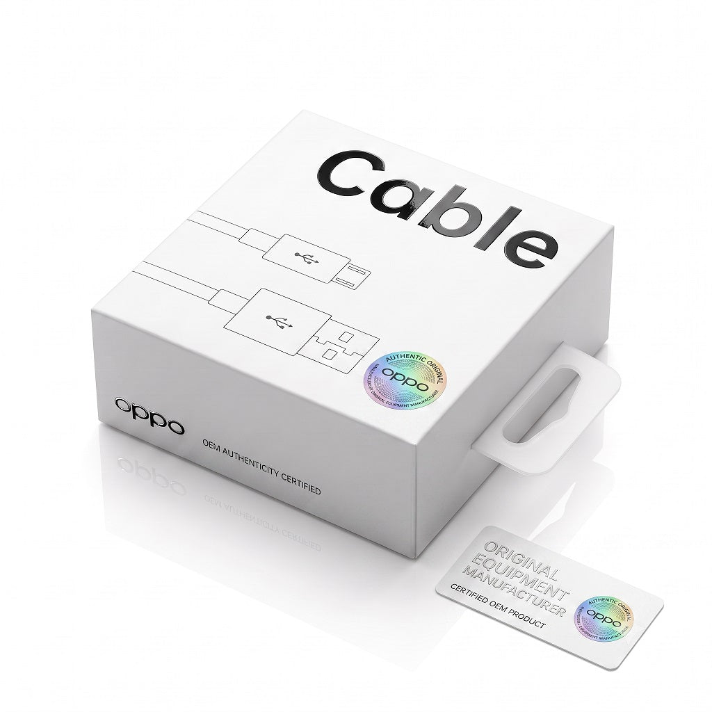 Original OPPO USB-A to Micro USB Cable 1M | 2A Fast Charging | 15W Max Output | USB 2.0 Data Sync Cable | White