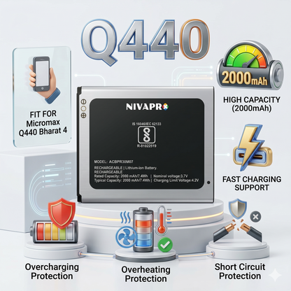 Q440 Original Bharat 4  ACBPR30M07 Compatible mobile battery 2000mAh by NIVAPRO