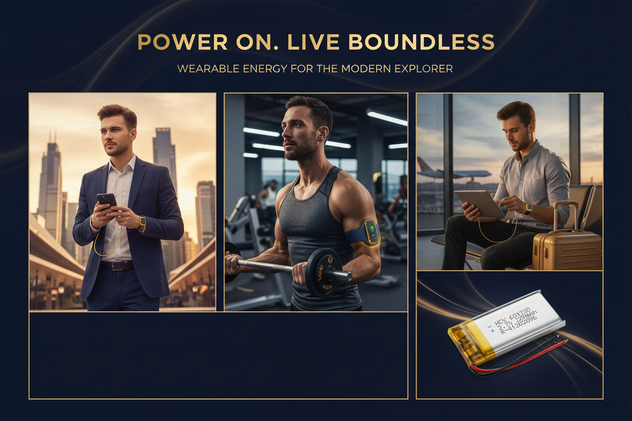 Wearable Battery Lifestyle Banner with Product Inset