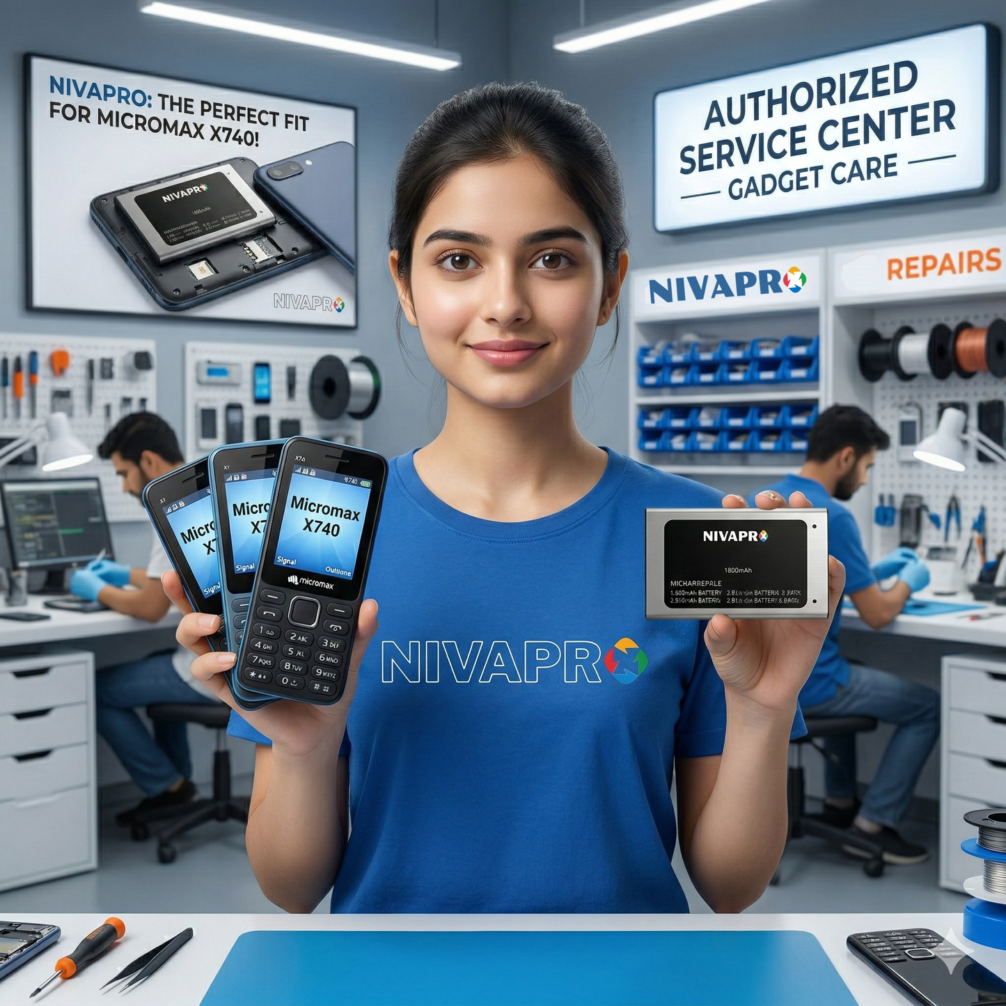 Original Micromax X740 Mobile Compatible battery 1800mAh with warranty by NIVAPRO