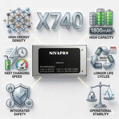 Original Micromax X740 Mobile Compatible battery 1800mAh with warranty by NIVAPRO