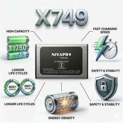 Original Micromax X749 Mobile Compatible battery 1750mAh with warranty by NIVAPRO