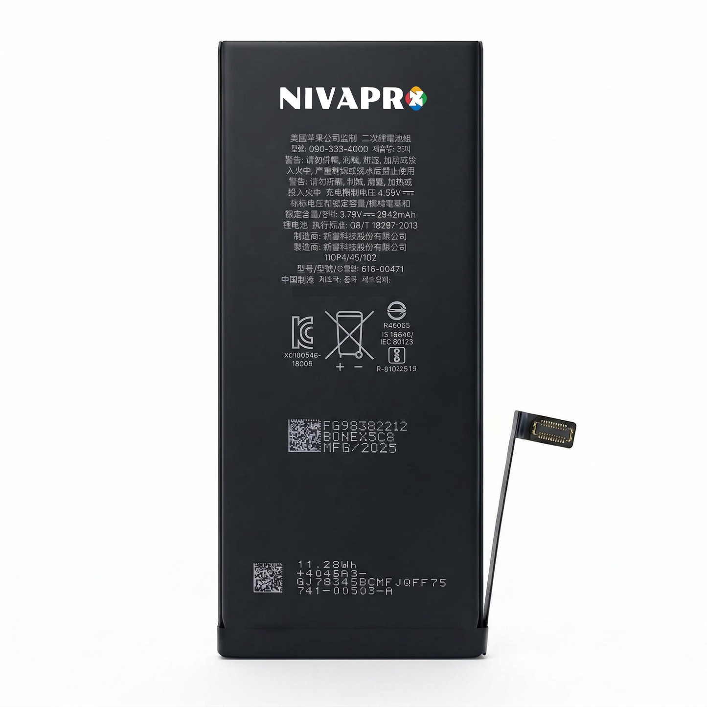 XR iphone compatible battery 2942mAh by NIVAPRO with warranty