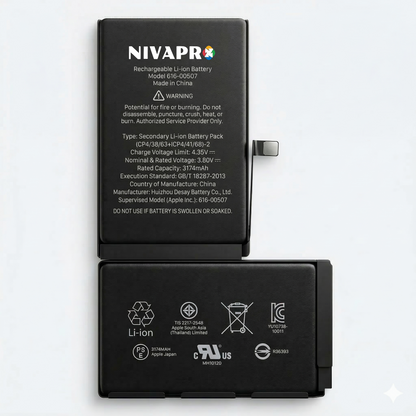 XS MAX iphone battery compatible by NIVAPRO 3174mAh with warranty