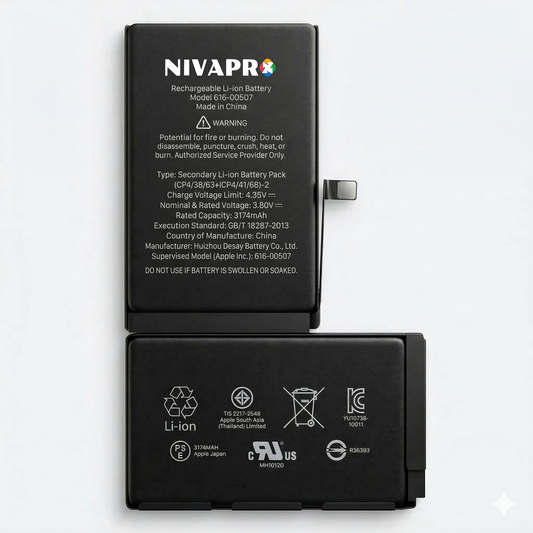 XS MAX iphone battery compatible by NIVAPRO 3174mAh with warranty